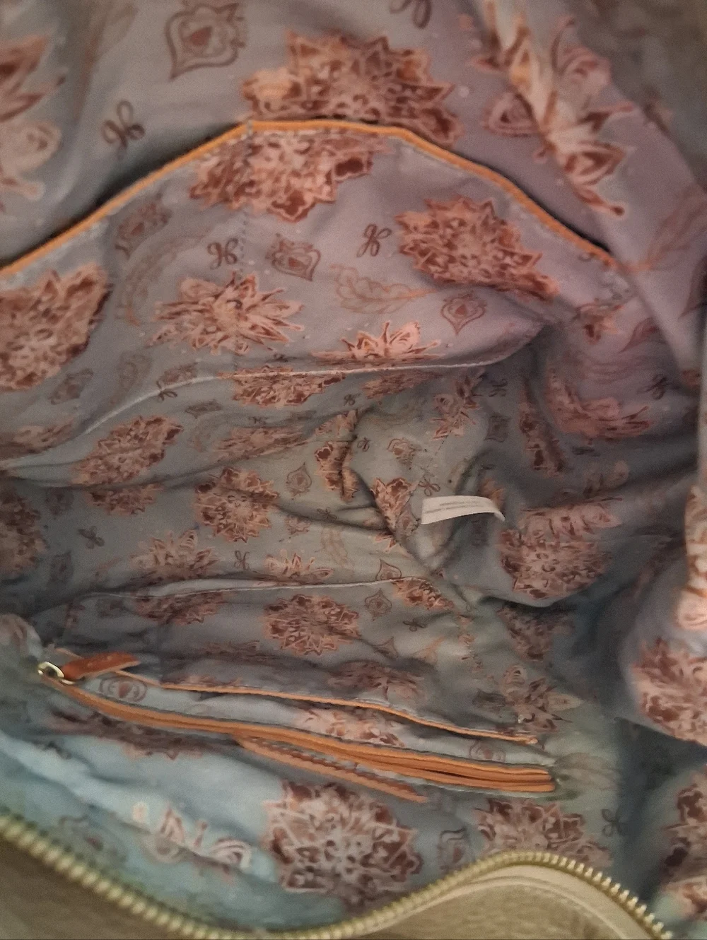 HOBO Harley Pebbled Leather Shoulder Hobo Bag with Tassel In Cedar Sagebrush - Picture 3 of 6